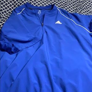 Royal Blue Adidas shortsleeved windbreaker